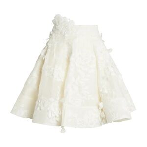 Zimmermann Postcard Applique Skirt in Linen 2